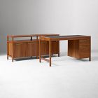 Hughes Desk with File Cabinet (56") &amp; Open/Closed Storage Cabinet (66") Set