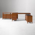 Hughes L-Shaped Desk with File &amp; Storage Cabinets (68") &amp; Open/Closed Storage Cabinet (66") Set