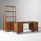 Hughes Desk with File Cabinets (68") &amp; Tall Bookcase (34") Set