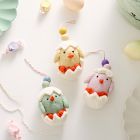 Felt Easter Chick Ornaments (Set of 3)