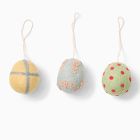 Pink Chicken Egg Ornaments (Set of 3)