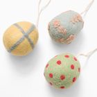 Pink Chicken Egg Ornaments (Set of 3)