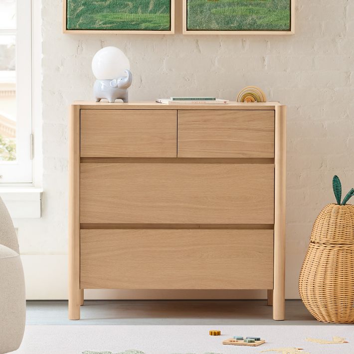 その他 Narrow Dresser Featuring Table Lighting Elora Narrow 4-Drawer Changing Table 36