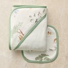 Soft Safari Nursery Bath Wrap &amp; Wash Cloth Set
