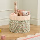 Pink Chicken Quilted Floral Bin