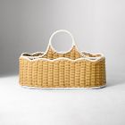 Scallop Rattan Diaper Caddy