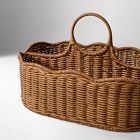 Scallop Rattan Diaper Caddy