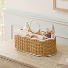 Scallop Rattan Diaper Caddy
