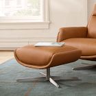 Bowden Leather Swivel Ottoman