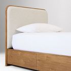 Miles Wood &amp; Upholstered Storage Bed