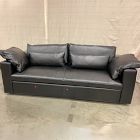 Open Box: Harmony Modular Leather Sofa (92"), Bench Cushion - Sierra Leather Licorice
