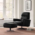 Levy Leather Recliner &amp; Ottoman Set