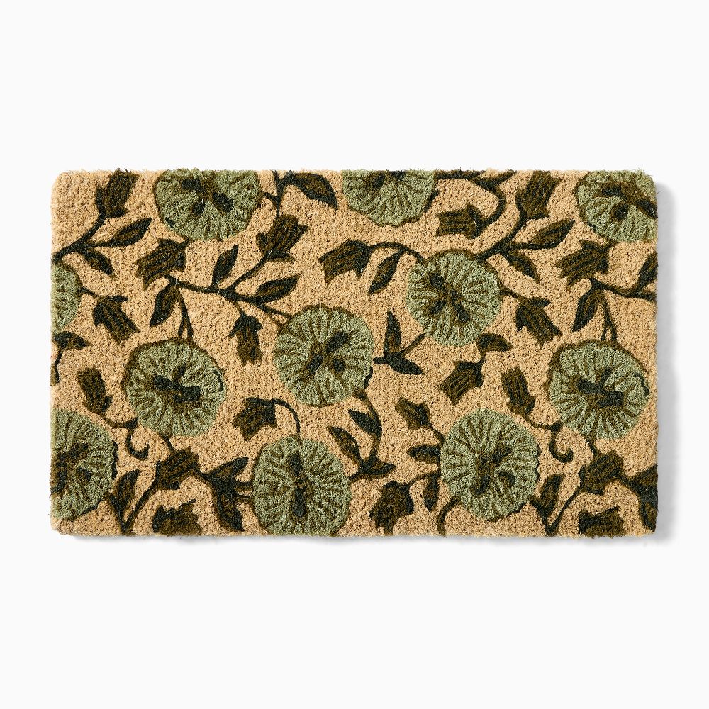 Laney Floral Doormat - 18"x30", Elm