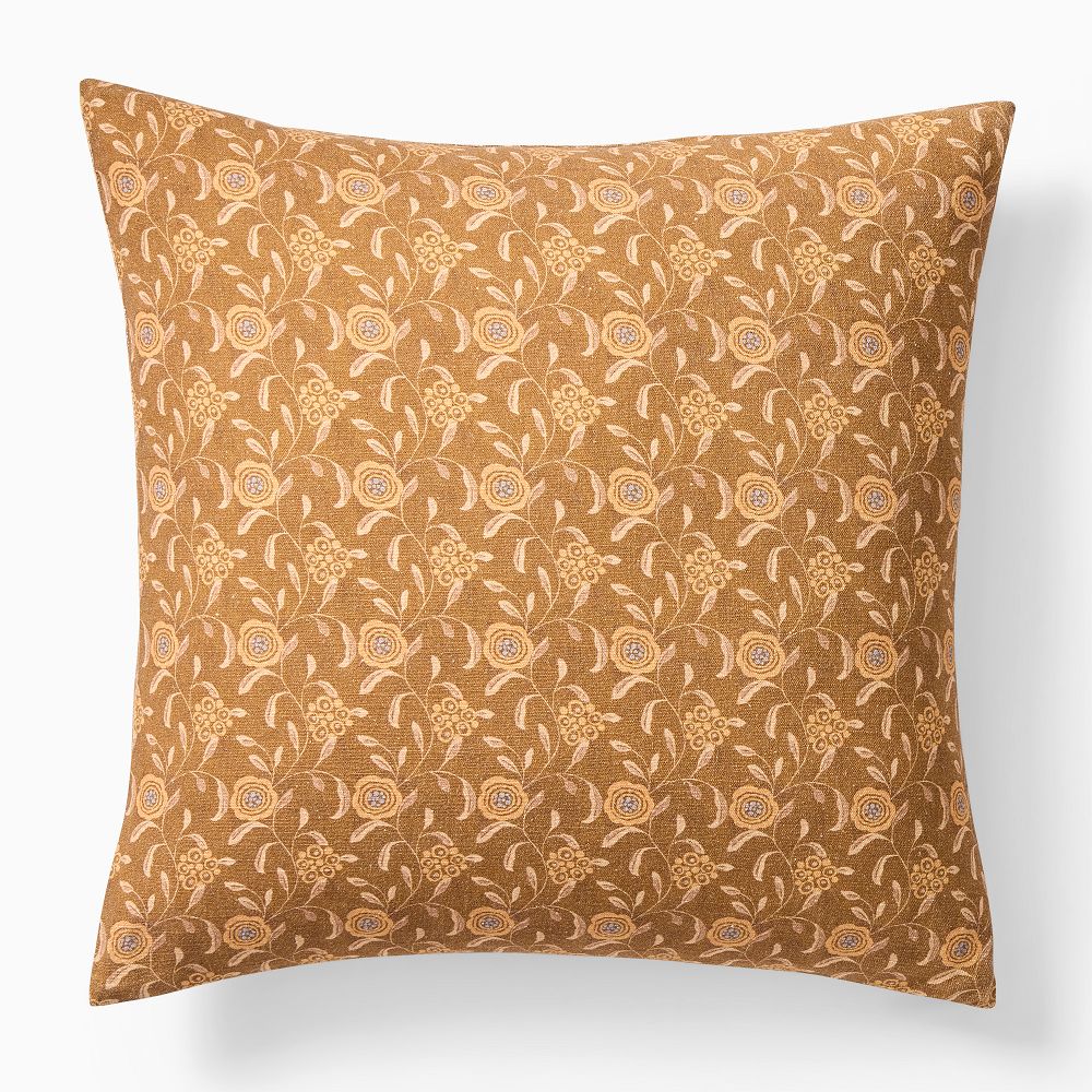 Mini Floral Vine Pillow Cover - 20x20, Dijon