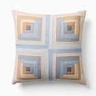 Modern Log Pieced Pillow Cover