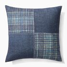 Indigo Modern Patchwork Pillow Cover &amp; Throw Set