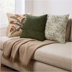 Earthy Garden Stitch Pillow Cover &amp; Throw Set