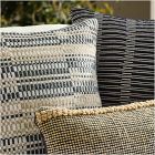 Black &amp; Natural Woven Outdoor Pillow Set