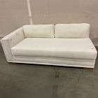 Open Box: Nassau Extra Deep Sectional, Left Arm 2-Seat Sofa Bench - Performance Yarn Dyed Linen Weave Alabaster