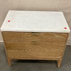 Open Box: Parker Marble Nightstand, 28" - Washed Oak