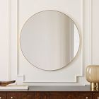 Thin Metal Round Wall Mirror