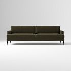 Open Box: Andes Petite Sofa (96") - Performance Distressed Velvet Juniper, Dark Pewter