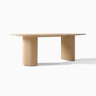 Ellington Outdoor Oval Pedestal Dining Table 86"X40", Terrawood, Blonde