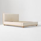 Aggie Cerused Wood &amp; Upholstered Bed