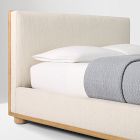 Aggie Cerused Wood &amp; Upholstered Bed