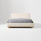 Aggie Cerused Wood &amp; Upholstered Bed