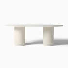 Fluted Outdoor Oval Pedestal Dining Table (84")