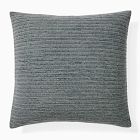 Open Box: Jute Simple Line Pillow Cover (20" Sq) - Aegean