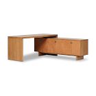 Garfield Leather L-Shaped Desk (78")