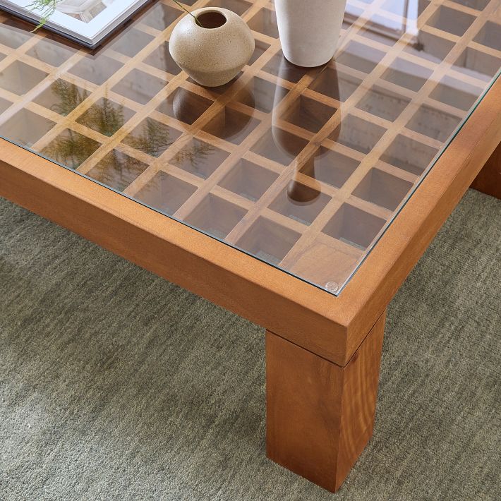Lottie Grid Top Coffee Table (44