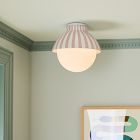 West Elm x PBK Striped Ceramic Flush Mount (12")