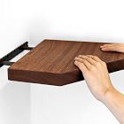 Nook Woodworking Floating Corner Shelf with Straight Edge (12"&ndash;16")
