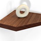 Nook Woodworking Floating Corner Shelf with Straight Edge (12"&ndash;16")