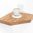 Nook Woodworking Floating Corner Shelf with Straight Edge (12"&ndash;16")