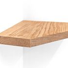 Nook Woodworking Floating Corner Shelf with Straight Edge (12"&ndash;16")