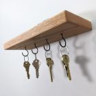 Nook Woodworking Floating Shelf with Key Hooks (6"&ndash;36")