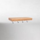 Nook Woodworking Floating Shelf with Key Hooks (6"&ndash;36")