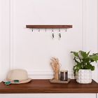 Nook Woodworking Floating Shelf with Key Hooks (6"&ndash;36")