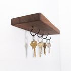 Nook Woodworking Floating Shelf with Key Hooks (6"&ndash;36")