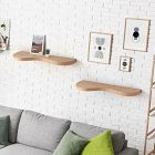 Nook Woodworking Double Curve Thick Floating Shelf (12"&ndash;84")