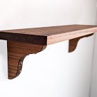 Nook Woodworking Shelf with Wood Brackets (12"&ndash;84")