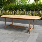 Orelien Teak Outdoor Oval Extendable Dining Table (71"&ndash;95")