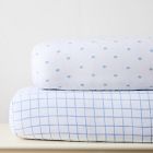 Painterly Grid &amp; Shadow Dot Crib Sheet Bundle