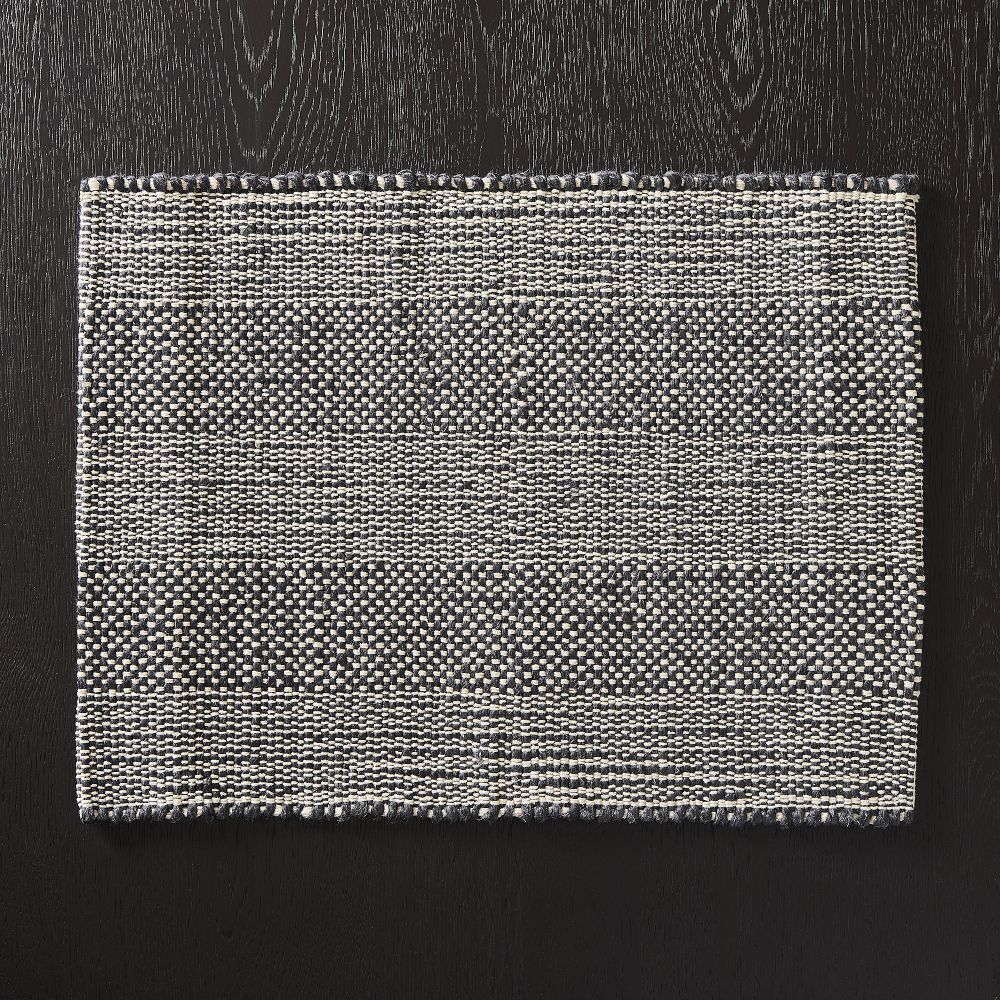 Chunky Textured Woven Placemats - Slate, Set of 8