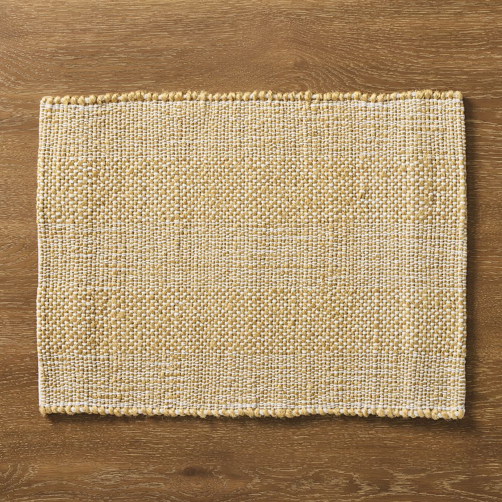 Chunky Textured Woven Placemats, Set of 4, Camel