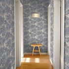 Grasscloth Canopy Toile Wallpaper